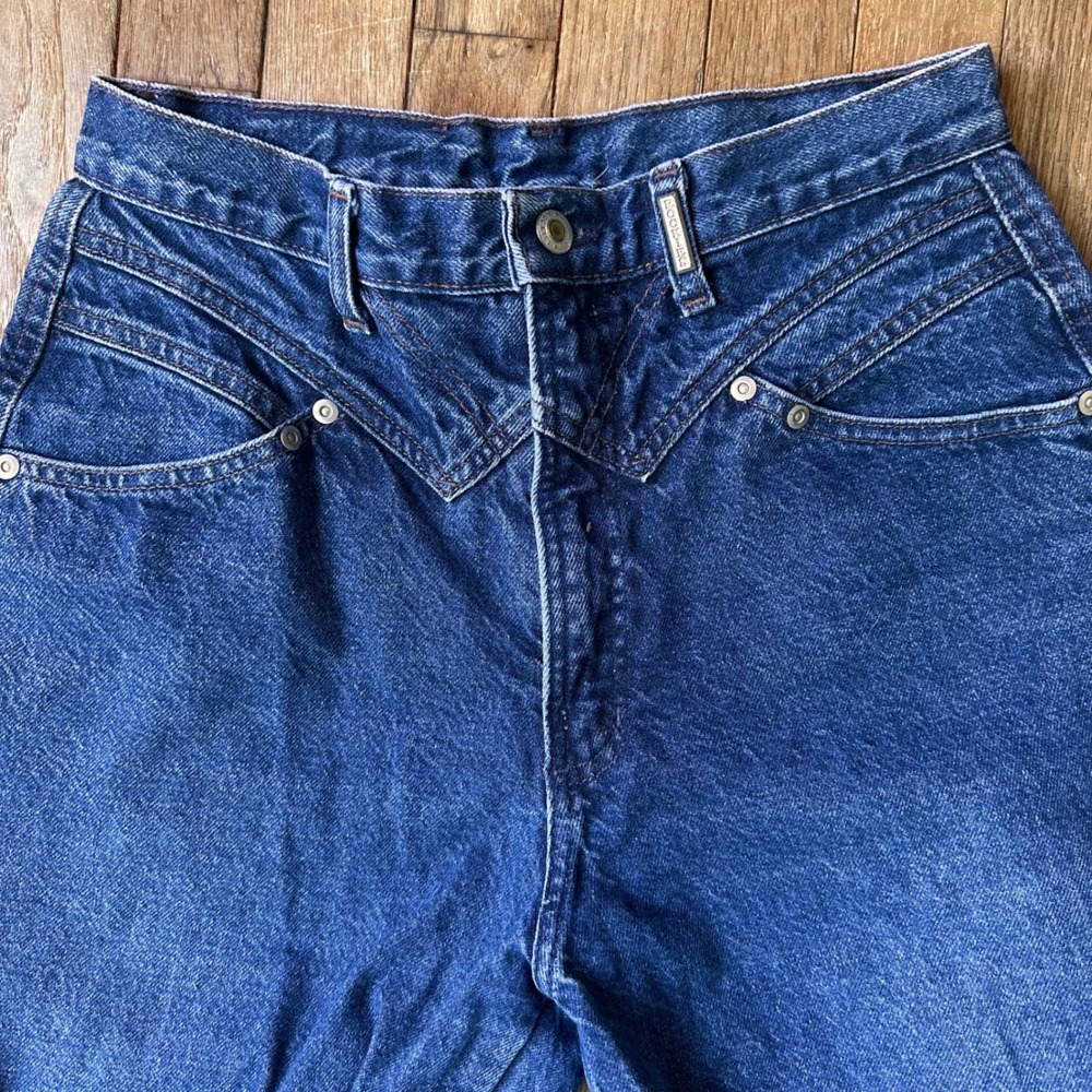 90s Rockies Western Jeans Womens 28 High Rise Bareback V-Yoke Straight Leg Rodeo